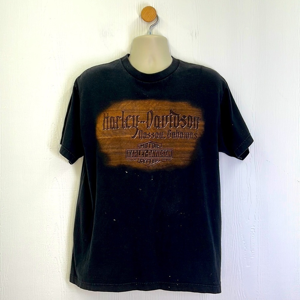 Harley Davidson - Vintage Nassau Bahamas Pirate Ride The Plank T Shirt Size L